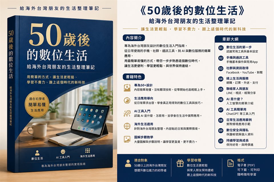 50歲後的數位生活整理筆記